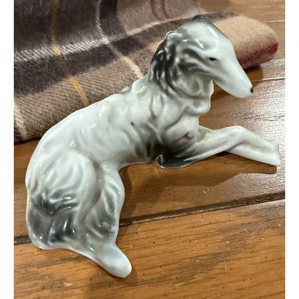Russian Borzoi Wolfhound Ceramic figurine, Vintage, Japan, Great Condition